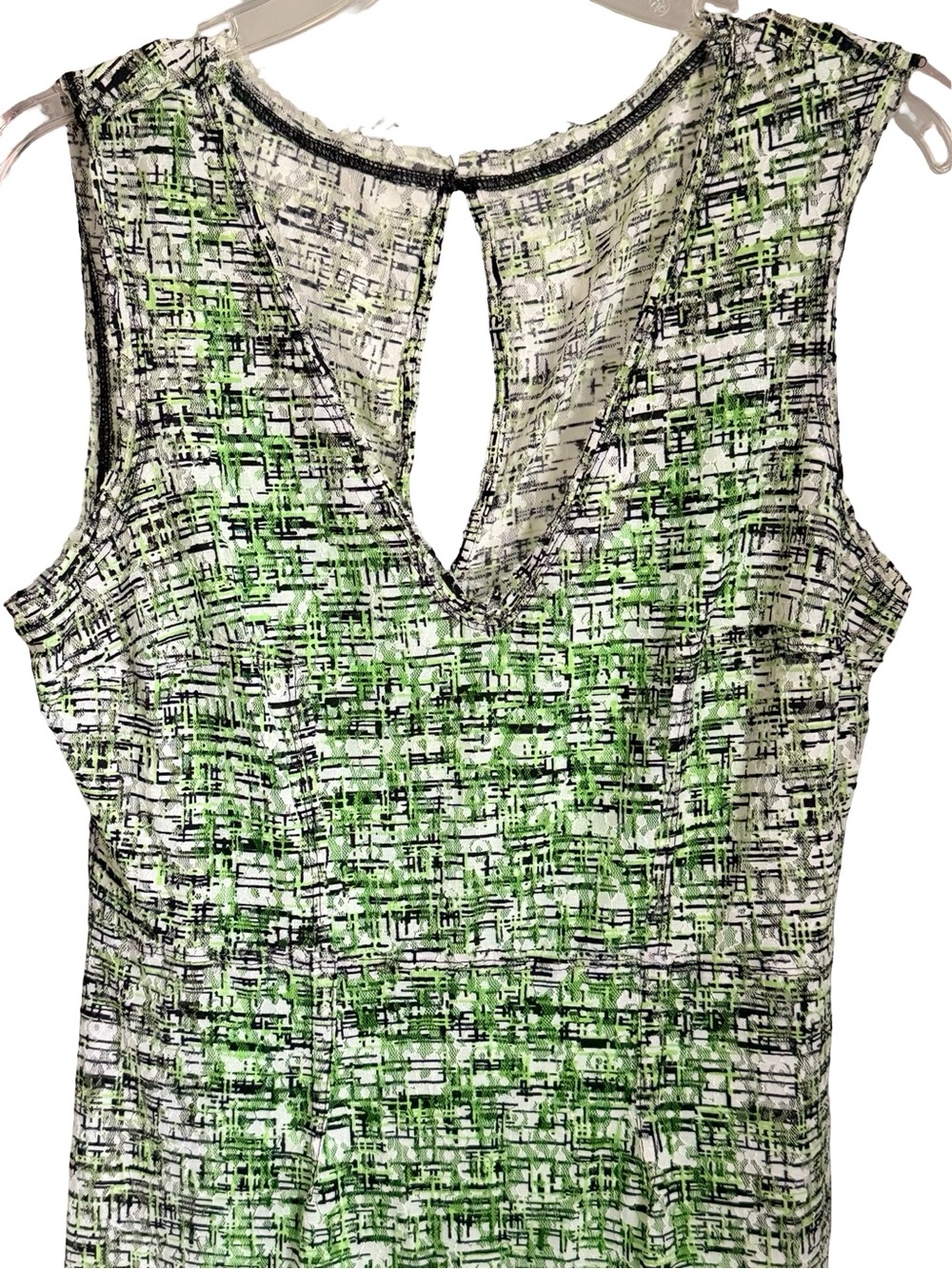 Sleeveless Green Knit High Low Midi Dress Anthropologie Colab. Tracy Reese